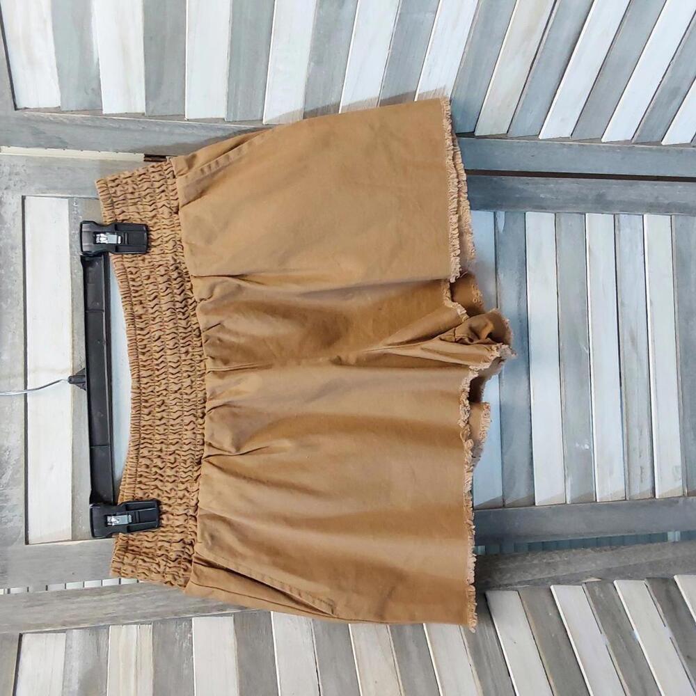Chic Boho Beige Smocked Waist Shorts | Wild Fable | S
